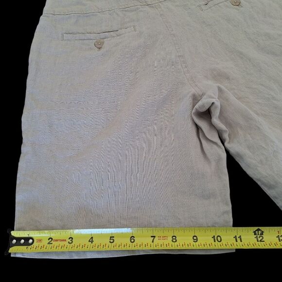 100% Linen Shorts Modest Drawstring Pockets Flax sz 8 JONES & CO. JONES NEW YORK - Picture 13 of 16